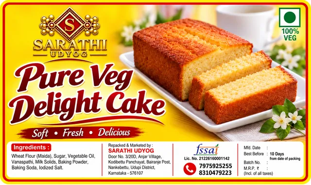Pure Veg Delight Cake